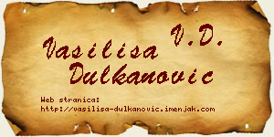 Vasilisa Dulkanović vizit kartica